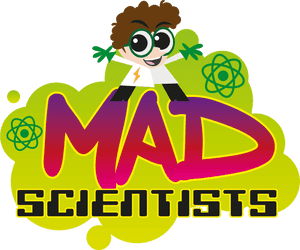 Cartoon Mad Scientists Logo PNG with transparent background