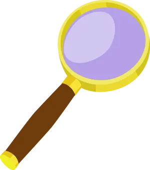 Cartoon Magnifying Glass Vector PNG Image