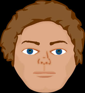 Cartoon Male Face Vector PNG