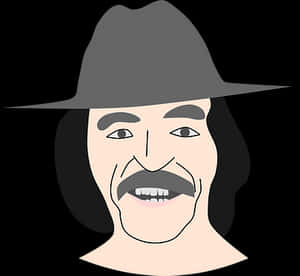 Cartoon Manin Hat Vector Illustration PNG image with transparent background