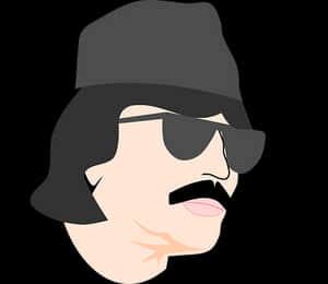 Cartoon Manwith Hatand Sunglasses PNG image with transparent background