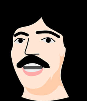 Cartoon Manwith Mustache PNG image with transparent background