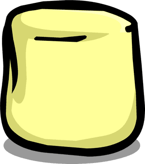 Cartoon Marshmallow Character PNG image with transparent background
