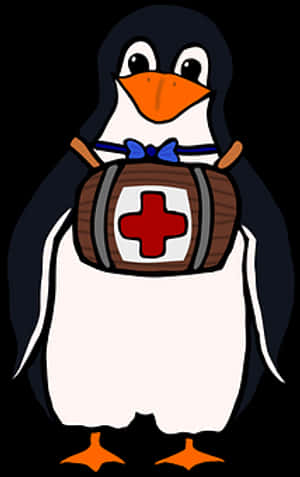 Cartoon Medic Penguin PNG image with transparent background