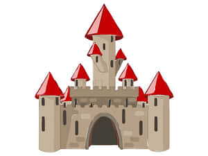 Cartoon Medieval Castle Illustration PNG with transparent background