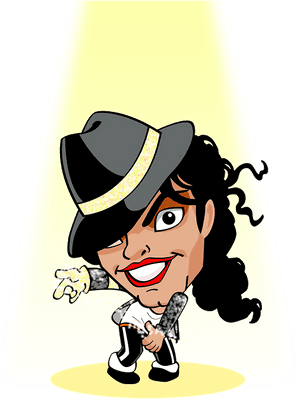 Cartoon Michael Jackson Illustration.png PNG image with transparent background