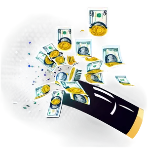 Cartoon Money Explosion Png Kdj22 PNG Image