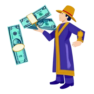 Cartoon Money In Hand Png Nck60 PNG Image