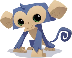 Cartoon Monkey Character PNG Image