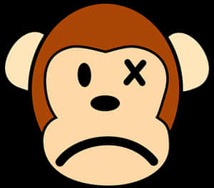 Cartoon Monkey Face Expression PNG image with transparent background