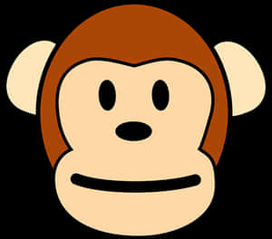 Cartoon Monkey Face Graphic PNG image with transparent background