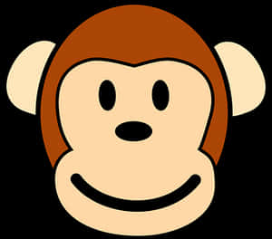 Cartoon Monkey Face Graphic PNG image with transparent background