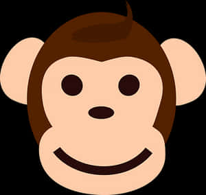 Cartoon Monkey Face Graphic PNG image with transparent background