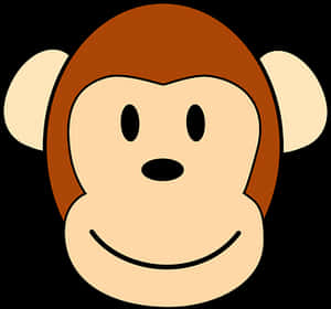 Cartoon Monkey Face Graphic PNG image with transparent background