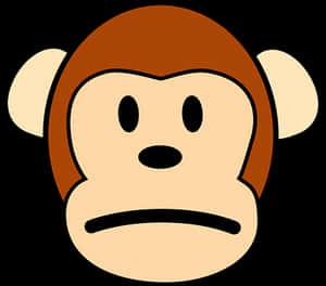 Cartoon_ Monkey_ Face_ Vector PNG image with transparent background