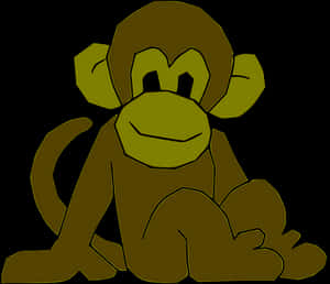 Cartoon Monkey Silhouette PNG image with transparent background