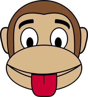 Cartoon Monkey Sticking Out Tongue PNG Image