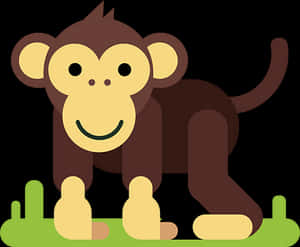 Cartoon Monkey Vector Illustration PNG image with transparent background