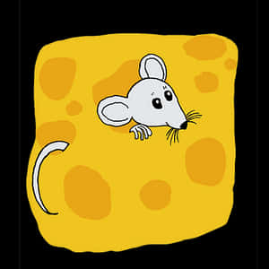 Cartoon Mouse Cheese Graphic PNG image with transparent background