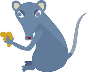 Cartoon Mouse Holding Cheese PNG image with transparent background