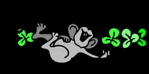 Cartoon Mouse Surroundedby Butterflies PNG image with transparent background