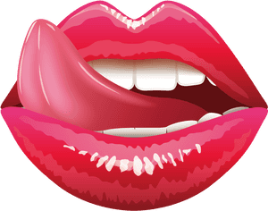 Lip Tongue Mouth Clip Art - Lips With Tongue, HD Png Download PNG image with transparent background
