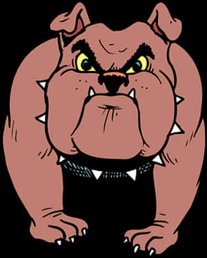 Cartoon Muscular Bulldog Graphic PNG image with transparent background