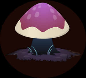 Cartoon Mushroom Illustration PNG with transparent background