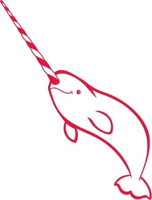 Cartoon Narwhal Illustration PNG Image