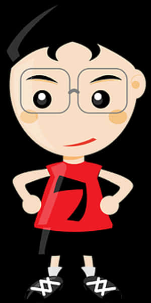 Cartoon Nerd Character PNG image with transparent background