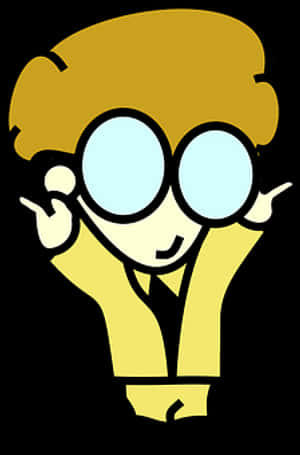Cartoon Nerd Character_ Vector PNG image with transparent background
