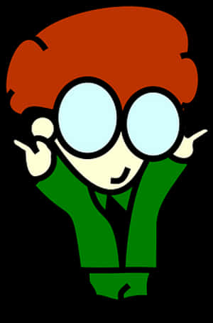 Cartoon Nerd Character_ Vector PNG image with transparent background