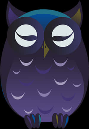 Cartoon Night Owl Graphic PNG image with transparent background