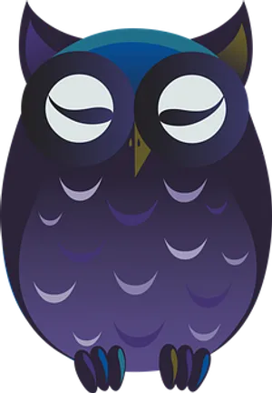 Cartoon Night Owl Graphic PNG Image