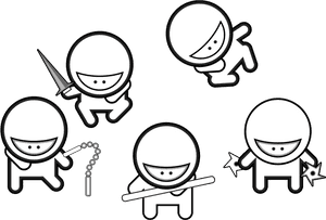 Ninja Coloring Pages For Adults - Cute Ninja Coloring Pages, HD Png Download PNG image with transparent background