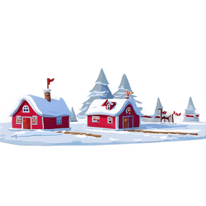 Cartoon North Pole Village PNG dwc PNG