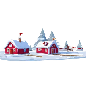 Cartoon North Pole Village Png Dwc PNG Image