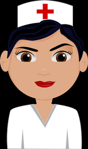 Cartoon Nurse Portrait PNG image with transparent background