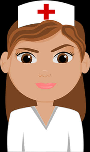 Cartoon Nurse Portrait PNG image with transparent background