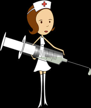 Cartoon Nurse With Syringe.png PNG image with transparent background