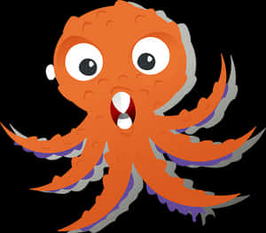 Cartoon Octopus Character PNG image with transparent background