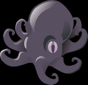 Cartoon Octopus Graphic PNG image with transparent background