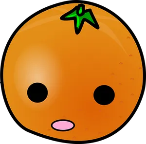 Cartoon Orange Character PNG Image