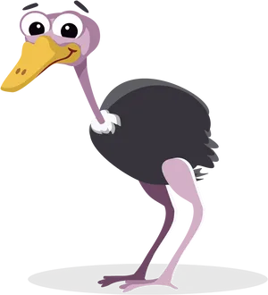 Cartoon Ostrich Character.png PNG Image