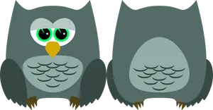 Cartoon Owl Before After Illustration PNG Image