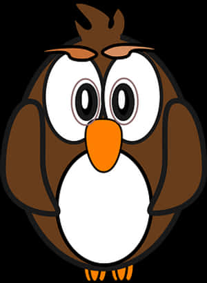 Cartoon Owl Illustration PNG image with transparent background
