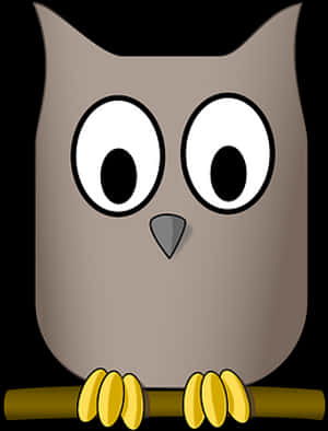Cartoon Owl Perched PNG image with transparent background