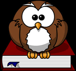 Cartoon Owl Reading Book PNG image with transparent background