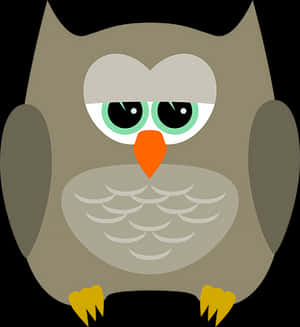 Cartoon_ Owl_ Vector_ Illustration PNG image with transparent background