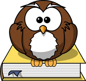 Cartoon Owlon Books PNG Image